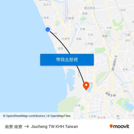 南寮 南寮 to Jiucheng TW KHH Taiwan map