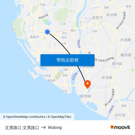 文濱路口 文濱路口 to Wulong map