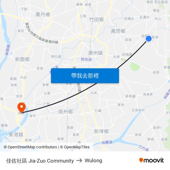 佳佐社區 Jia-Zuo Community to Wulong map