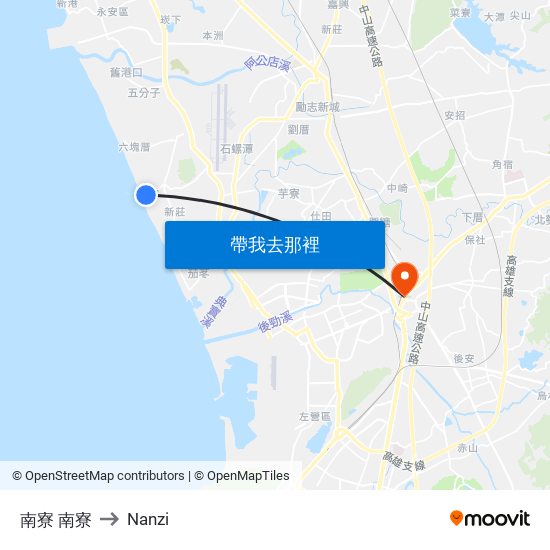 南寮 南寮 to Nanzi map