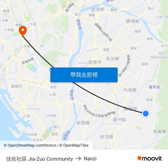 佳佐社區 Jia-Zuo Community to Nanzi map