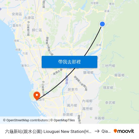 六龜新站(親水公園) 六龜新站(親水公園) to Qianjin map