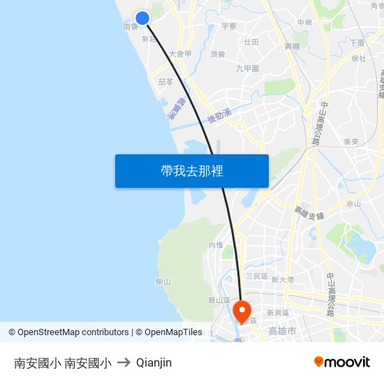南安國小 南安國小 to Qianjin map