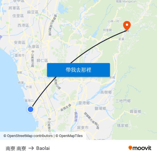 南寮 南寮 to Baolai map