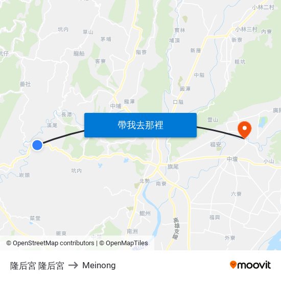 隆后宮 隆后宮 to Meinong map