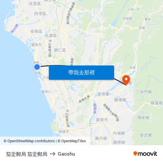 茄萣郵局 茄萣郵局 to Gaoshu map