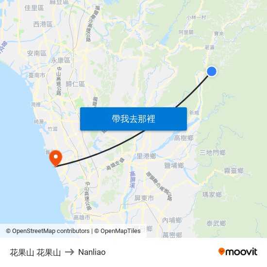 花果山 花果山 to Nanliao map