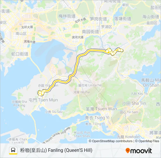 56A Bus Line Map