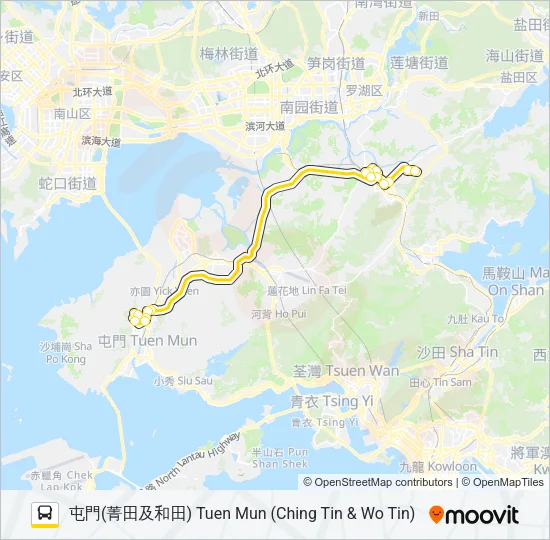 56A Bus Line Map