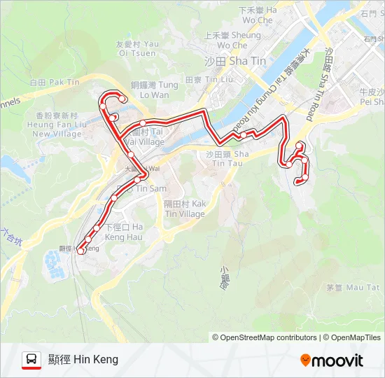 288C Bus Line Map