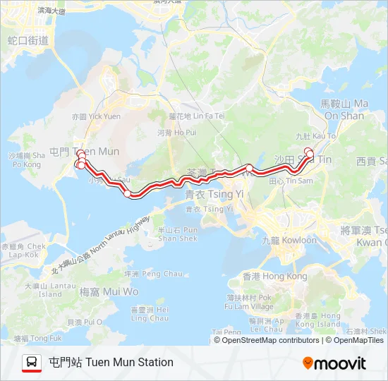 263B Bus Line Map