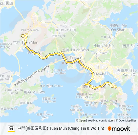 955 Bus Line Map