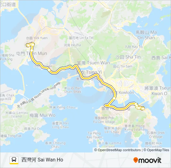 955 Bus Line Map