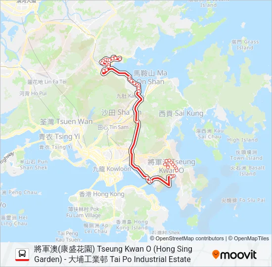 96 Bus Line Map