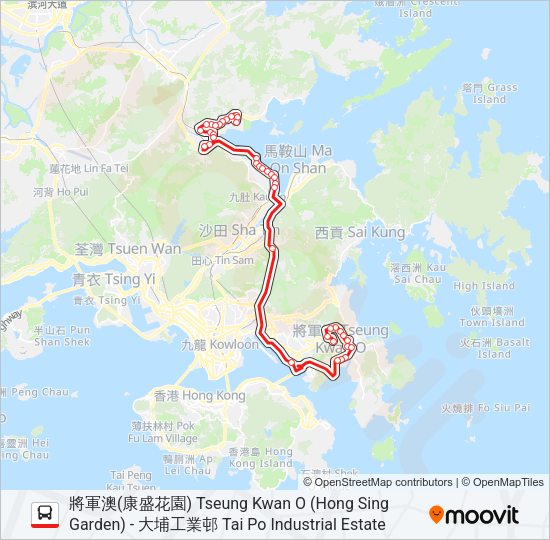 巴士96的線路圖