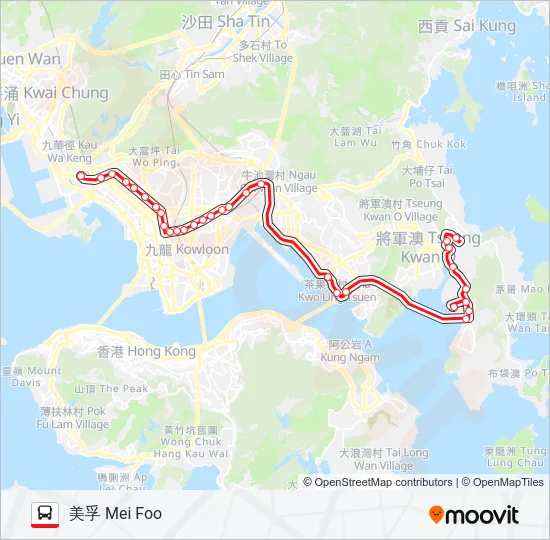 298X Bus Line Map