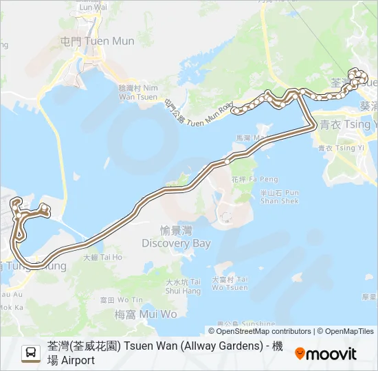 A38 Bus Line Map