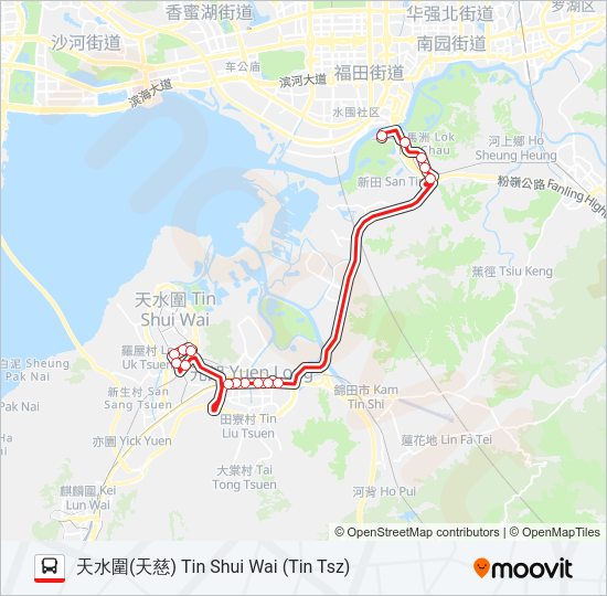 巴士B1的線路圖