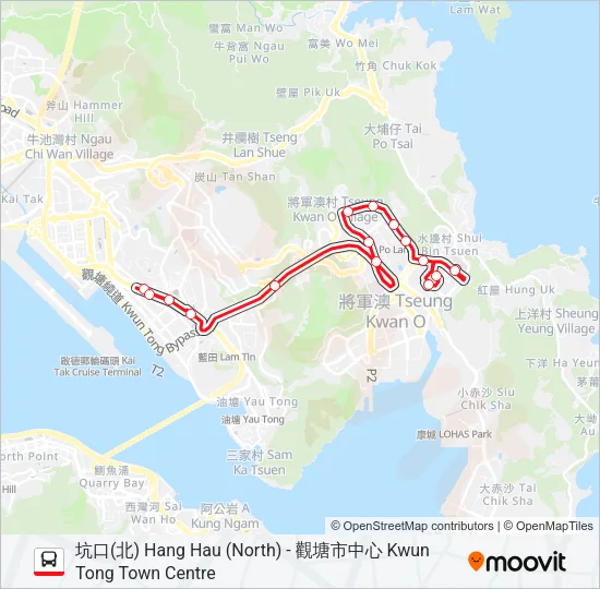 98B Bus Line Map