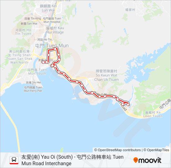 61A Bus Line Map