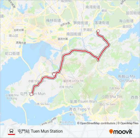 B9 Bus Line Map