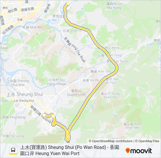 巴士B7的線路圖