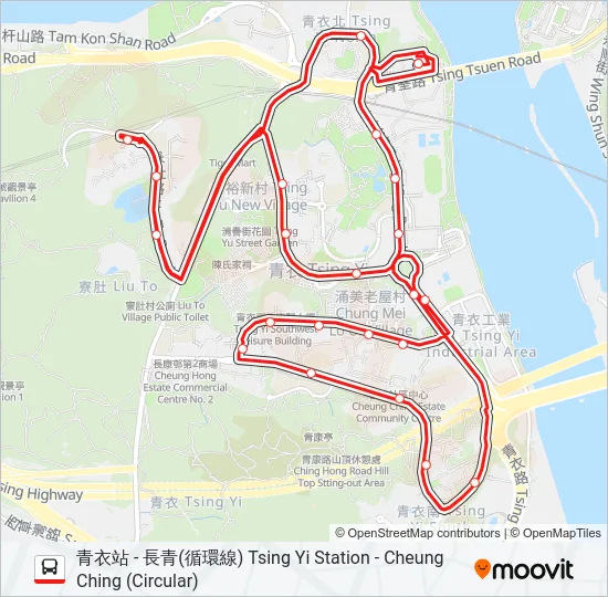 N243 Bus Line Map
