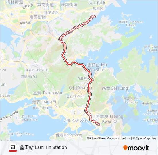 巴士277A的線路圖