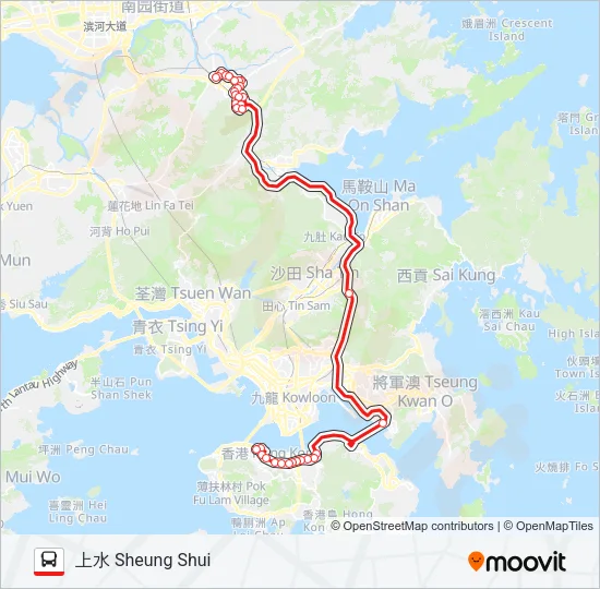 673A Bus Line Map