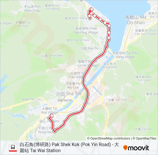 82D Bus Line Map