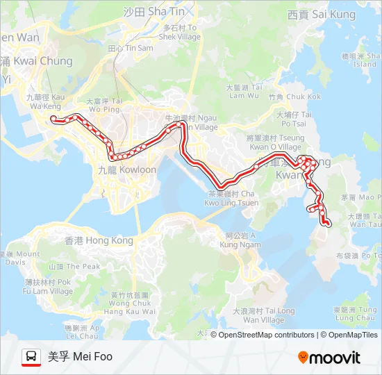 298C Bus Line Map