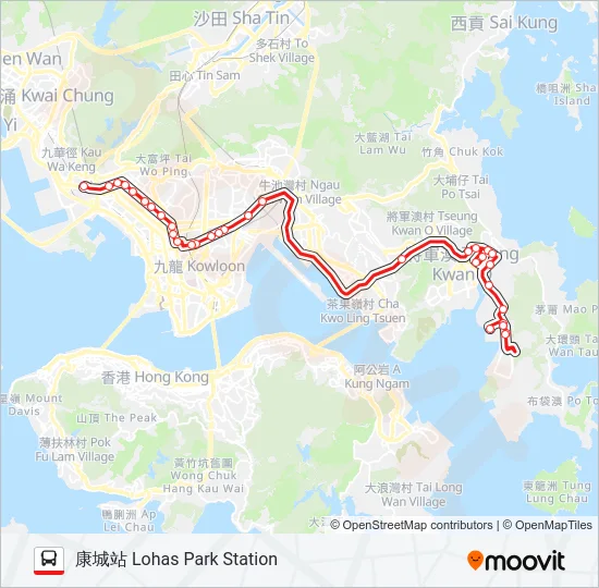 298C Bus Line Map