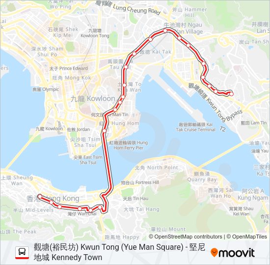 巴士101的線路圖