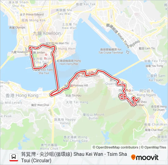 110 Bus Line Map