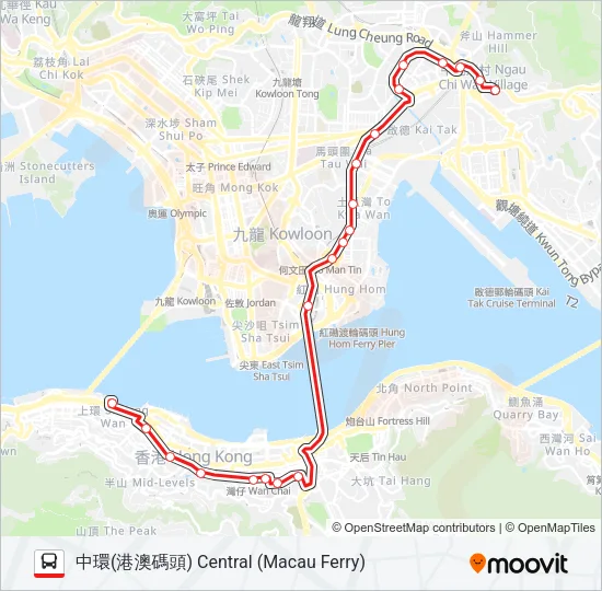 111 Bus Line Map