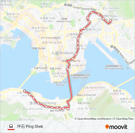 111 Bus Line Map