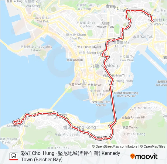 113 Bus Line Map