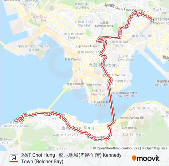 113 Bus Line Map