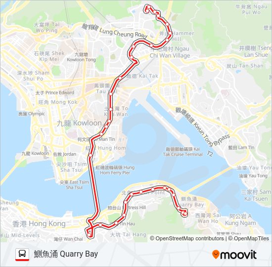 116 bus Line Map