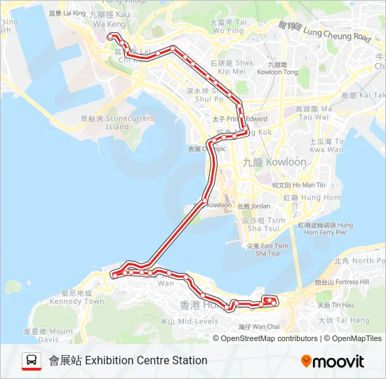 905 Bus Line Map
