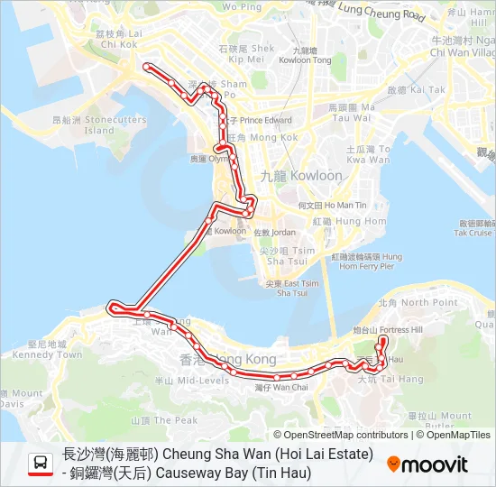 914 Bus Line Map