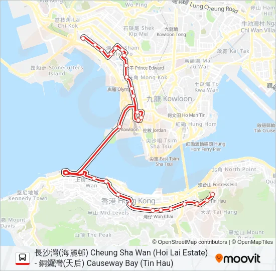 914 Bus Line Map