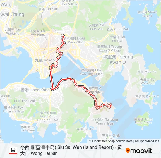 106P Bus Line Map
