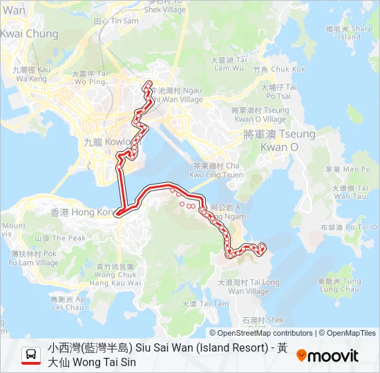 106P Bus Line Map