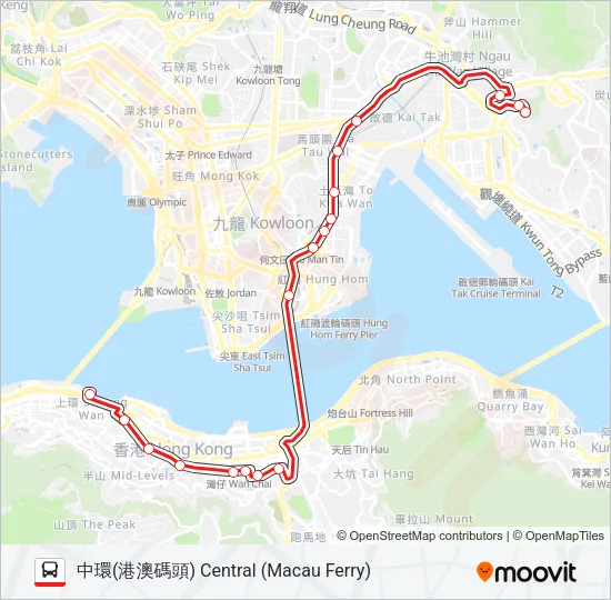 111P Bus Line Map
