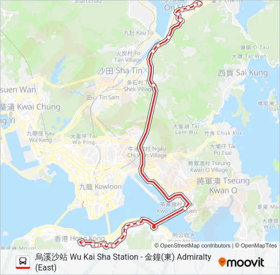 680P Bus Line Map