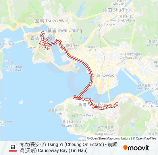 948A Bus Line Map