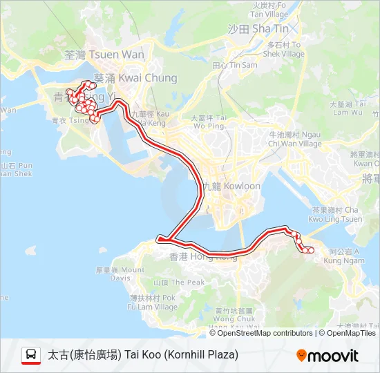 948E Bus Line Map