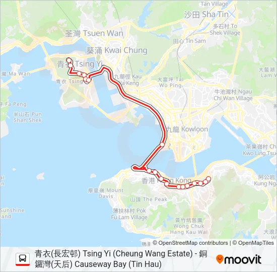 948X Bus Line Map