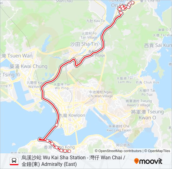 980X bus Line Map